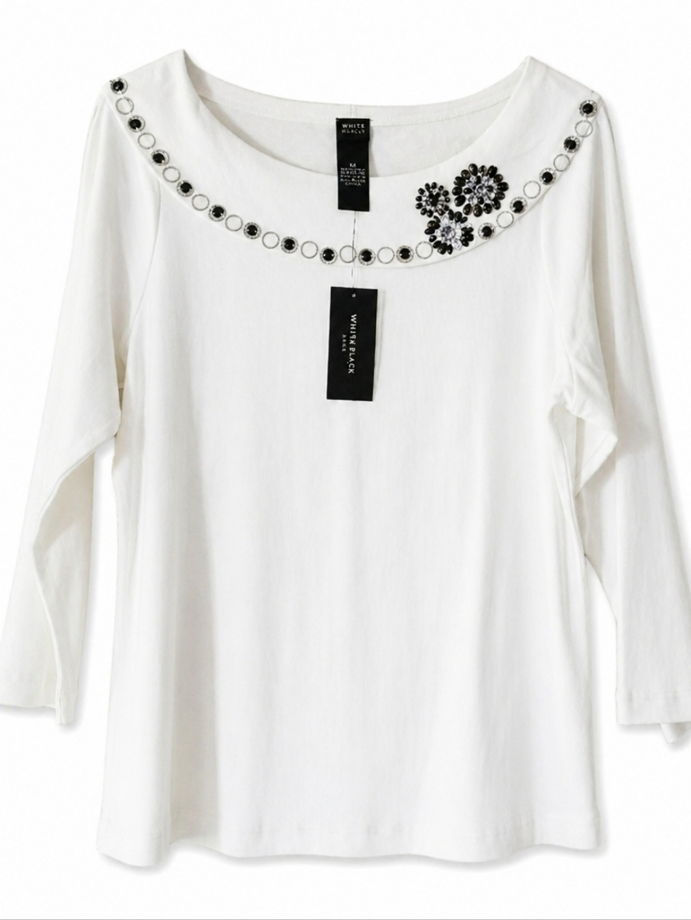 Rafaella Cream Embellished Blouse